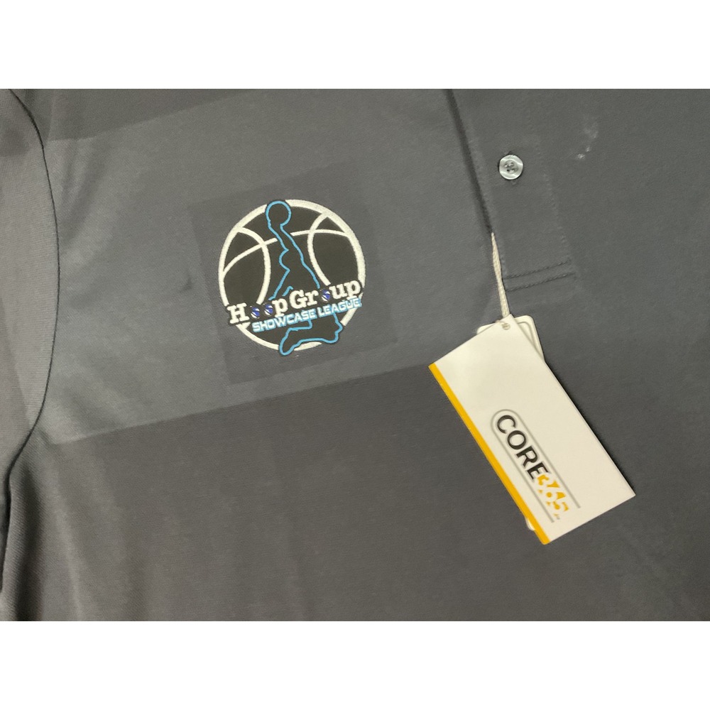 Core 365 Polo Shirt Mens 2XL Carbon Gray NWT Hoop Group Showcase League 88181 - Picture 6 of 9